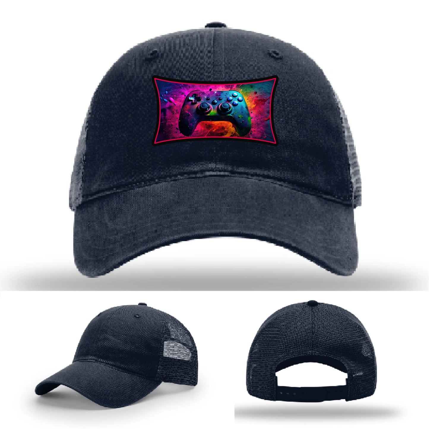 Next Level Gamer Leather Patch Hat Controller Graphic