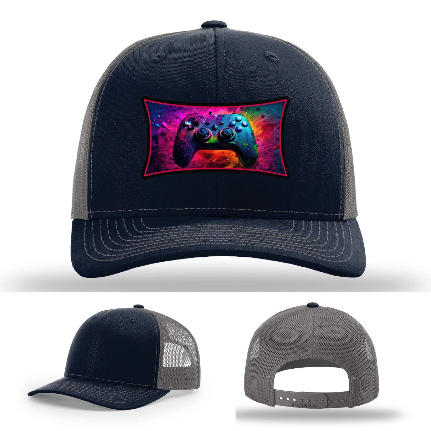 Next Level Gamer Leather Patch Hat Controller Graphic