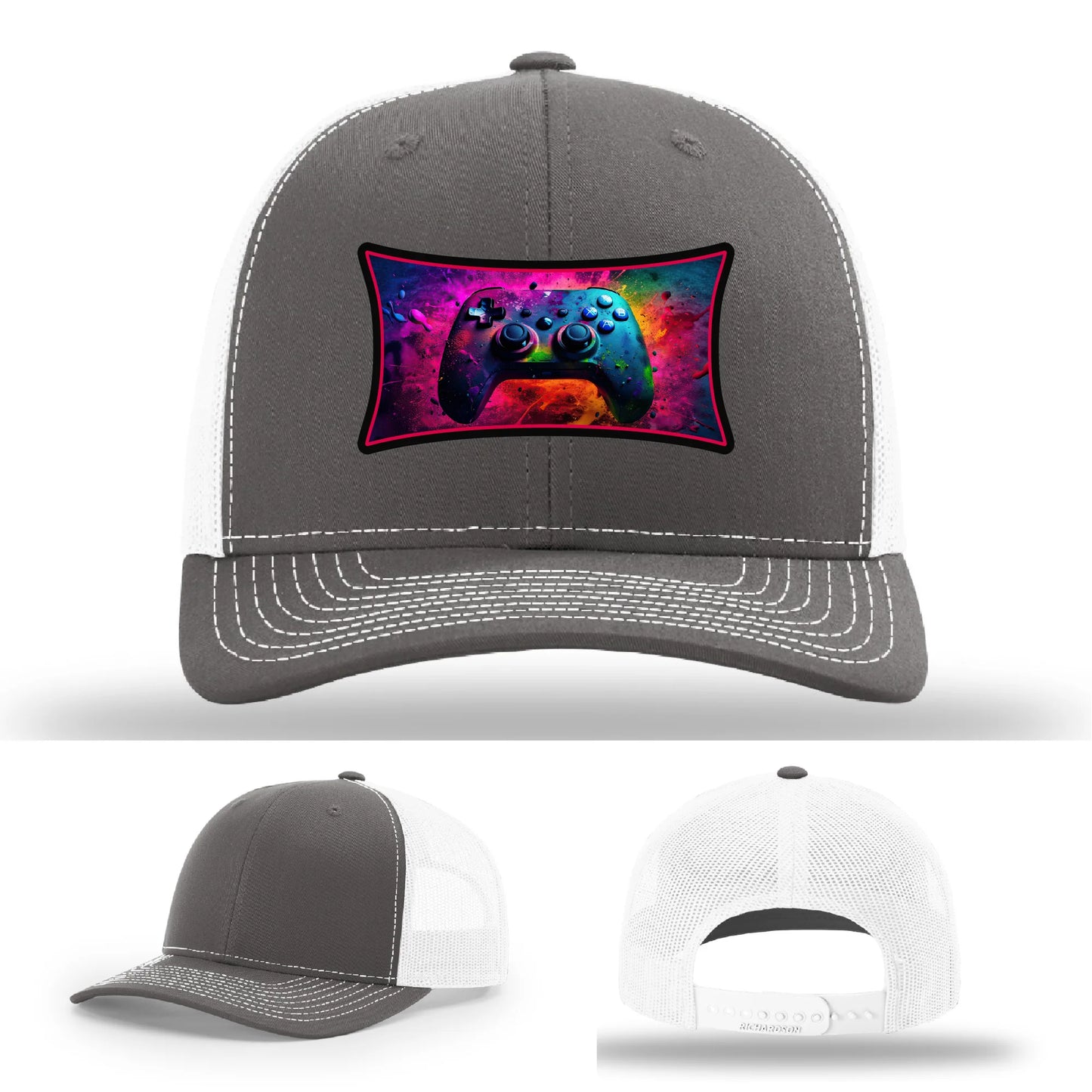 Next Level Gamer Leather Patch Hat Controller Graphic
