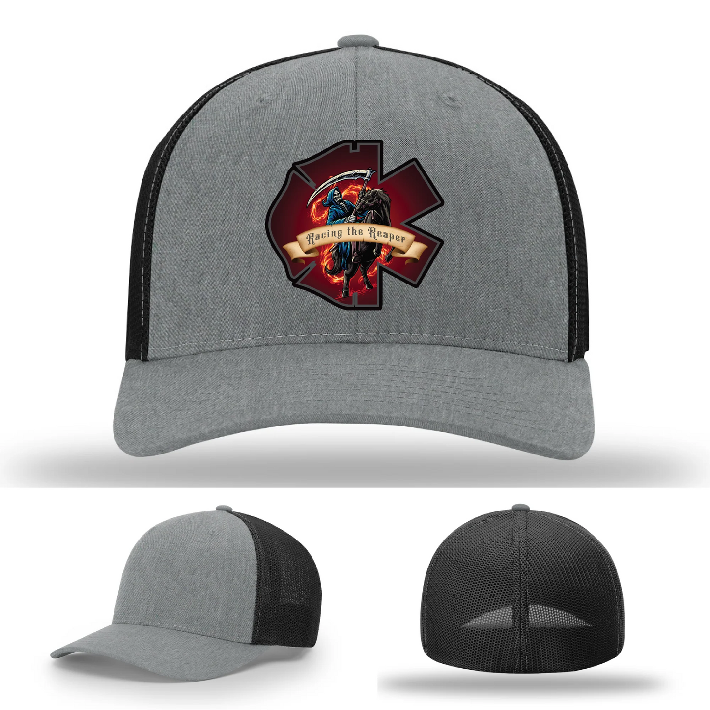 Fire and EMS Reaper Leather Patch Hat