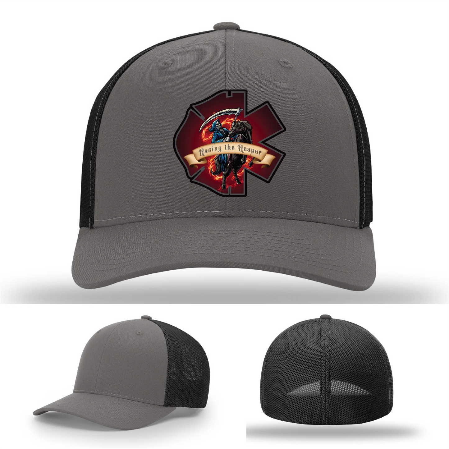 Fire and EMS Reaper Leather Patch Hat