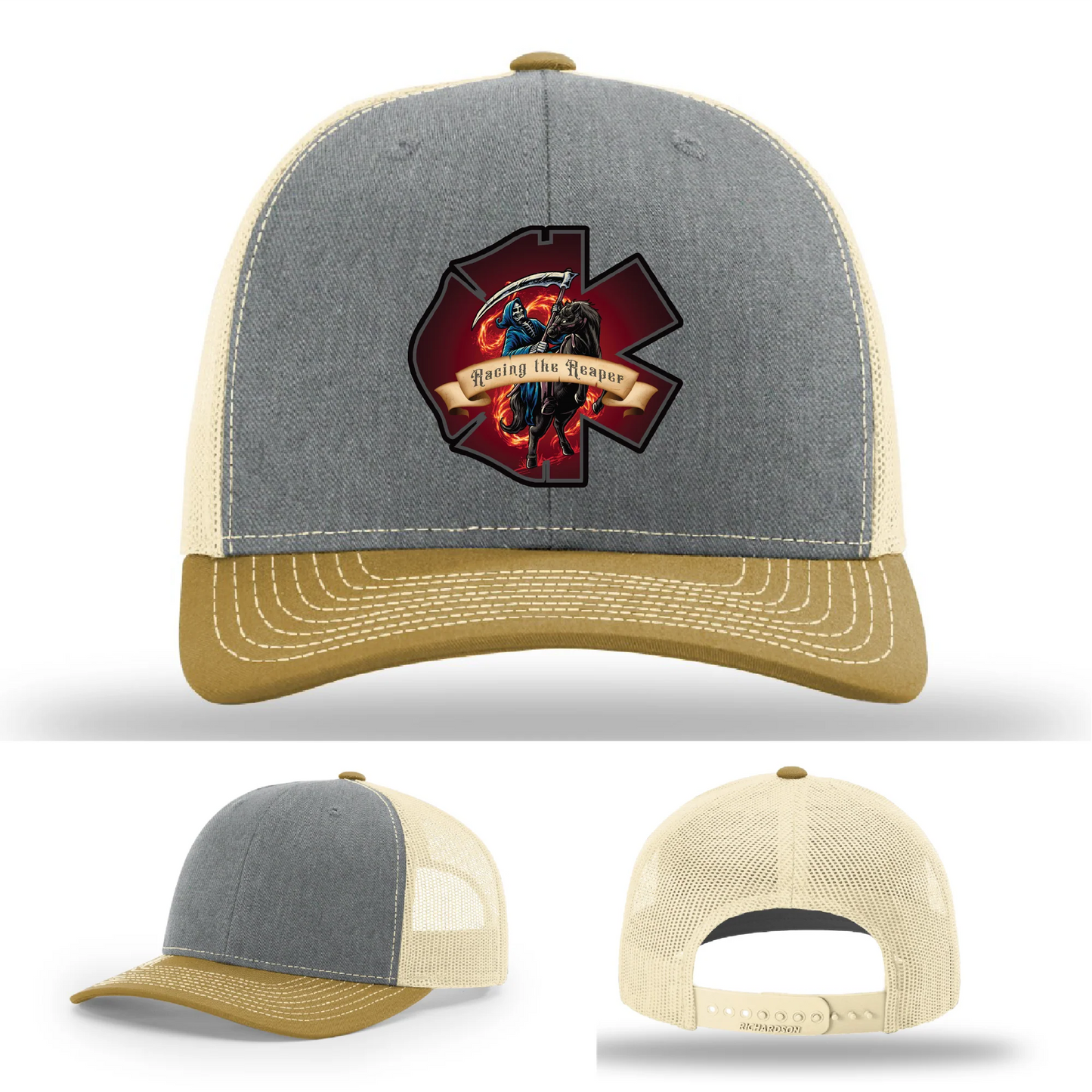 Fire and EMS Reaper Leather Patch Hat