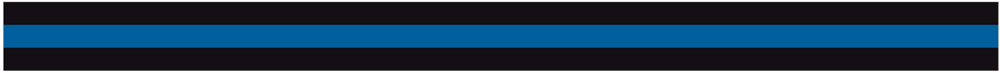 BLACK & BLUE TRIPLE STRIPE REFLECTIVE HELMET TRIM