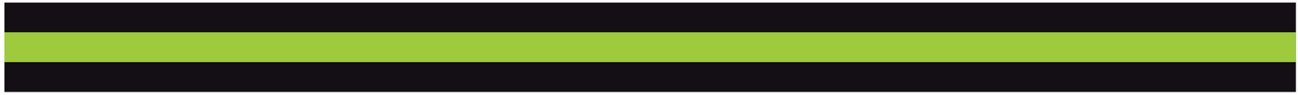 BLACK & GREEN TRIPLE STRIPE REFLECTIVE HELMET TRIM
