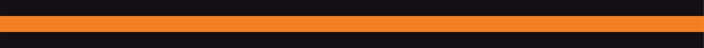 BLACK & ORANGE TRIPLE STRIPE REFLECTIVE HELMET TRIM
