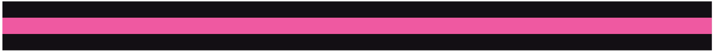 BLACK & PINK TRIPLE STRIPE REFLECTIVE HELMET TRIM