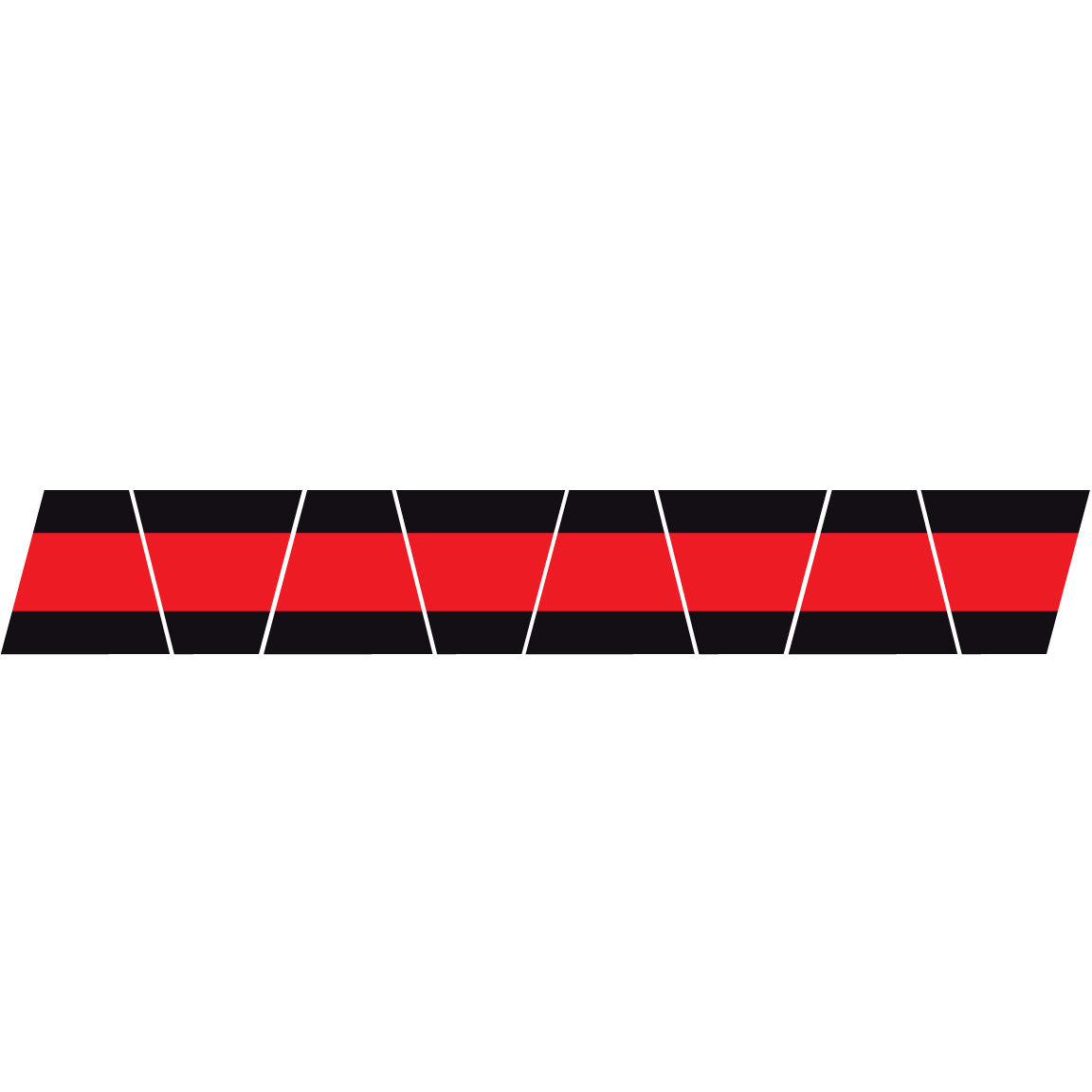 BLACK/RED TRIPLE STRIPE REFLECTIVE HELMET (TET) TETRAHEDRON 8 PACK