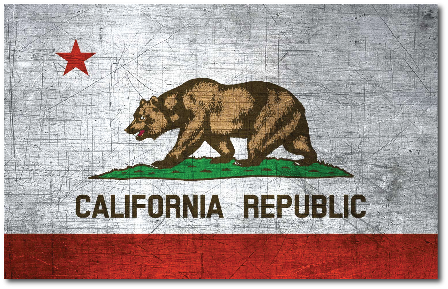 CALIFORNIA FLAG REFLECTIVE HELMET DECAL