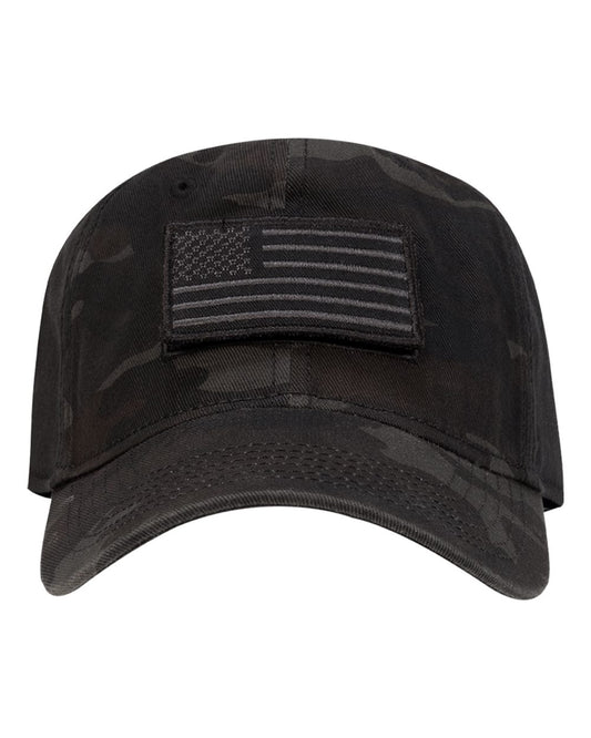 American Flag Blackout Velcro Patch Hat