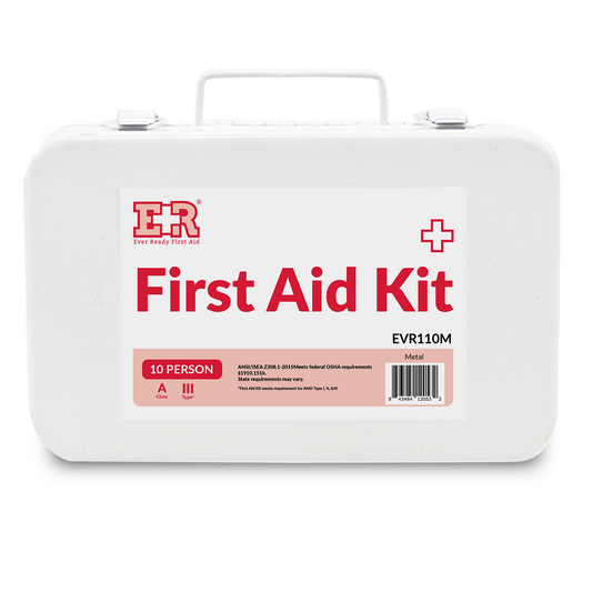 10-Person First Aid Kit – Metal Case