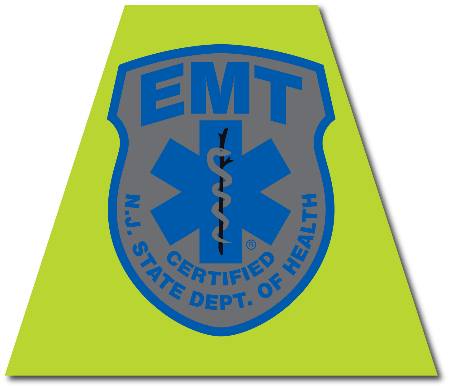 NEW JERSEY SUBDUED EMT REFLECTIVE HELMET (TET) TETRAHEDRON
