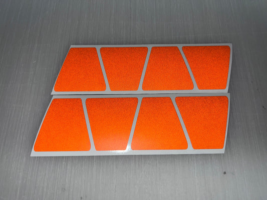 MATTE ORANGE REFLECTIVE HELMET (TET) TETRAHEDRON 8 PACK