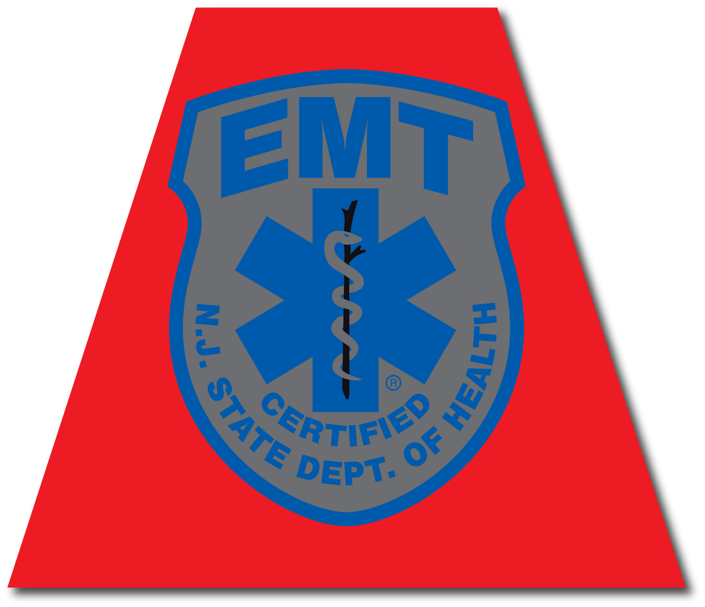 NEW JERSEY SUBDUED EMT REFLECTIVE HELMET (TET) TETRAHEDRON