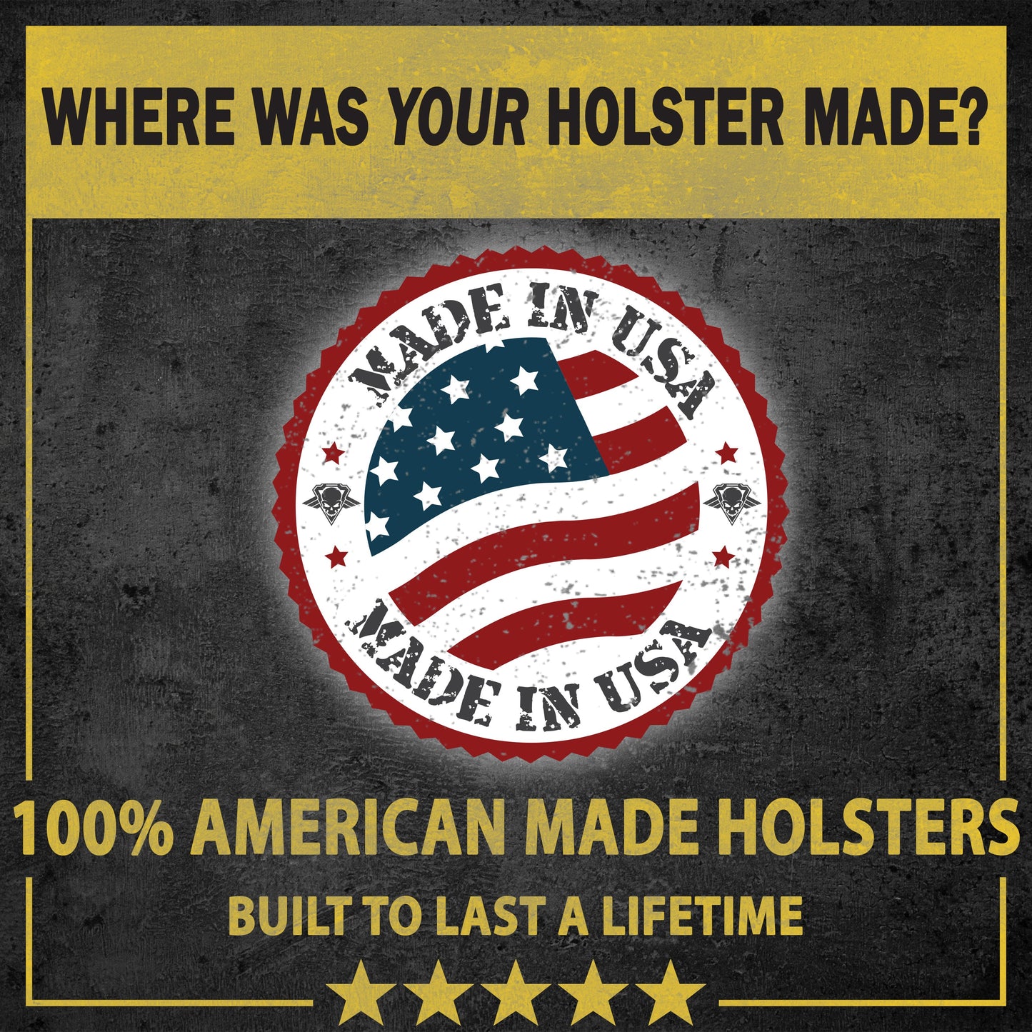 The Ultimate Suede Leather IWB Holster Large Size | Fits S&W Shield/Glock/XD - Lifetime Warranty - Made in USA