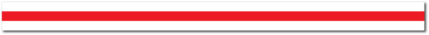 WHITE AND RED TRIPLE STRIPE REFLECTIVE HELMET TRIM