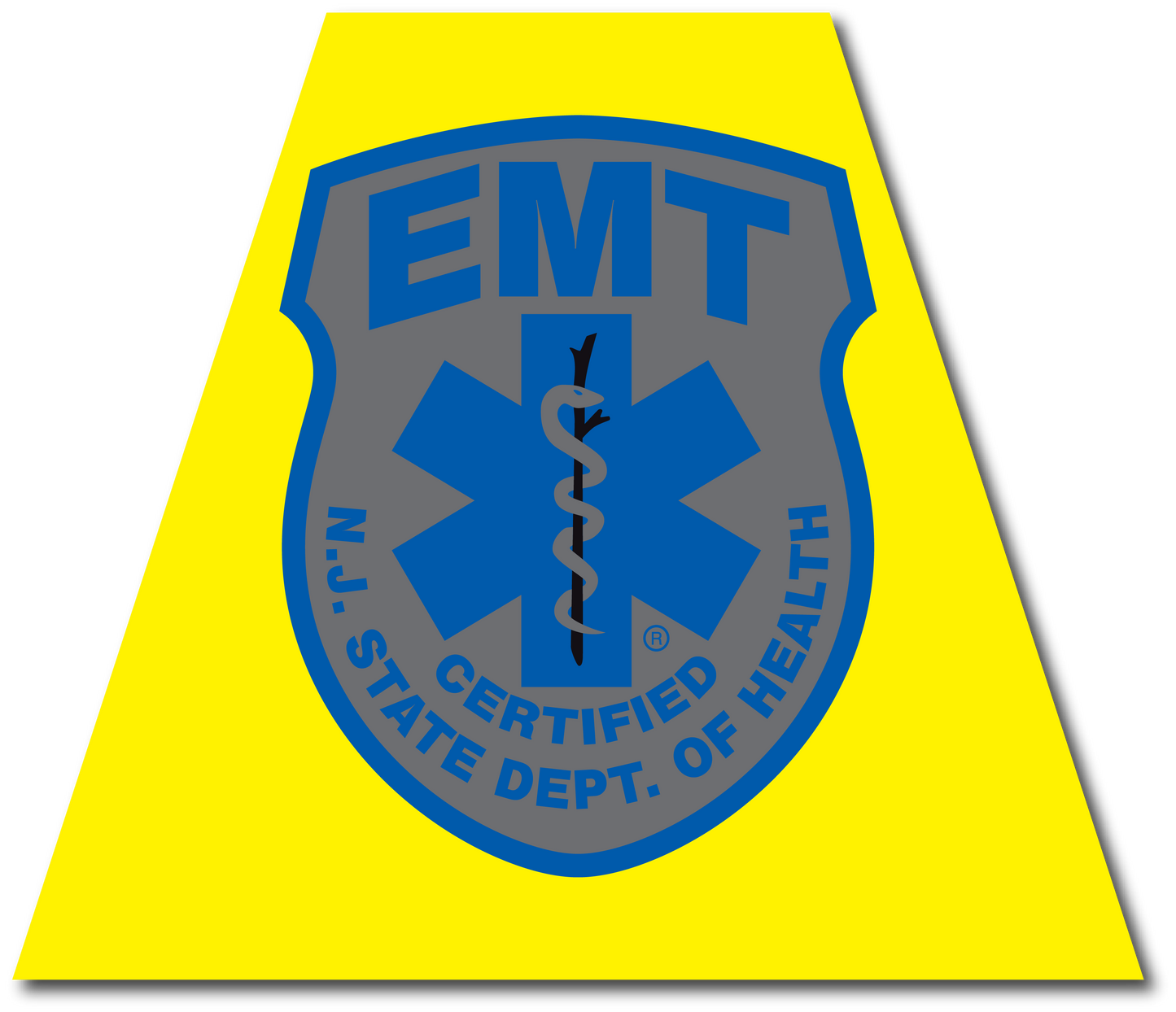 NEW JERSEY SUBDUED EMT REFLECTIVE HELMET (TET) TETRAHEDRON