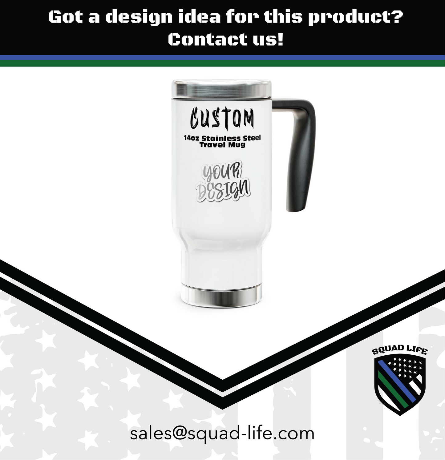 EMT Blackout Stainless Steel Travel Mug