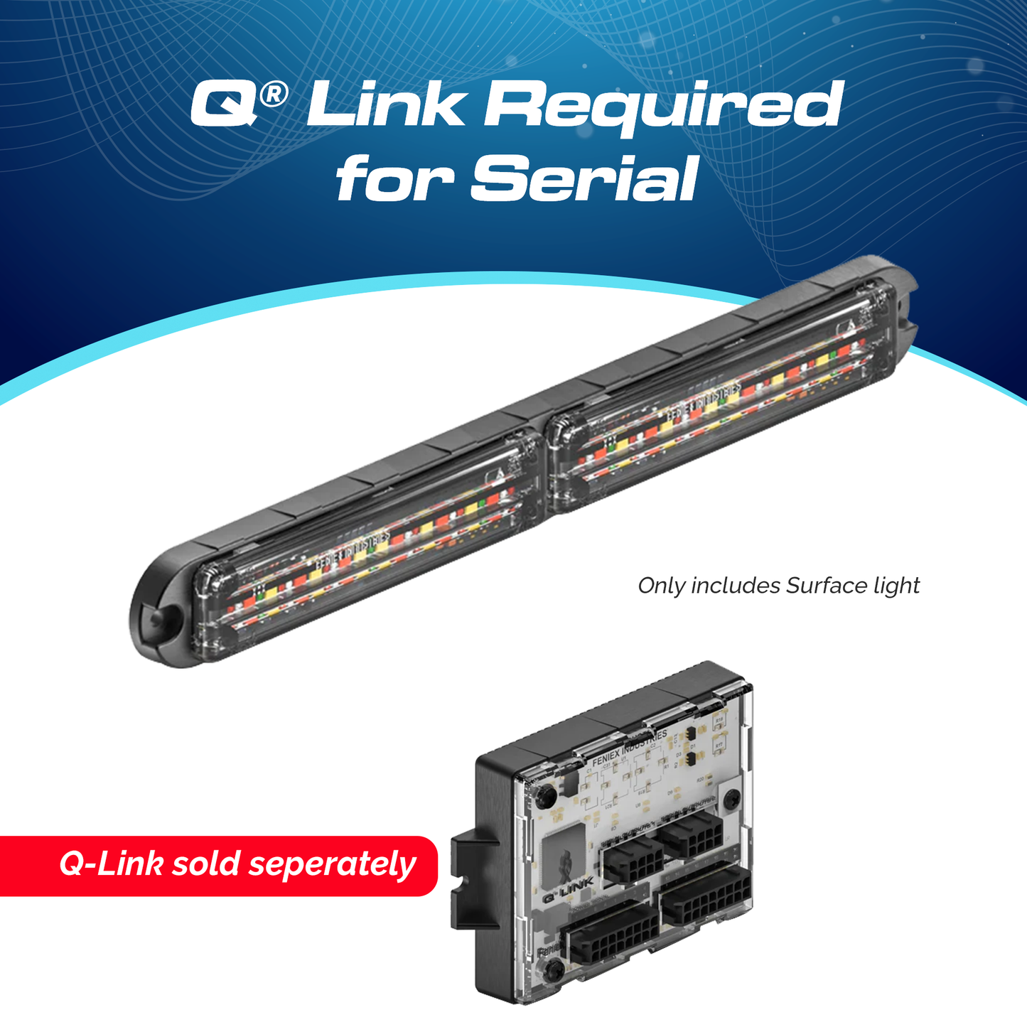 Feniex Q Series Flat Wide Surface Mount