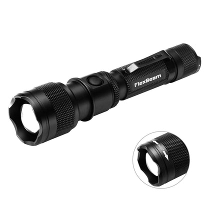 FlexBeam- 1200 Lumen Adjustable Beam Rechargeable Flashlight