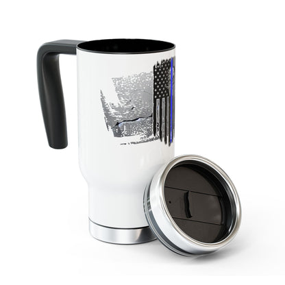 Police Blackout Stainless Steel Travel Mug