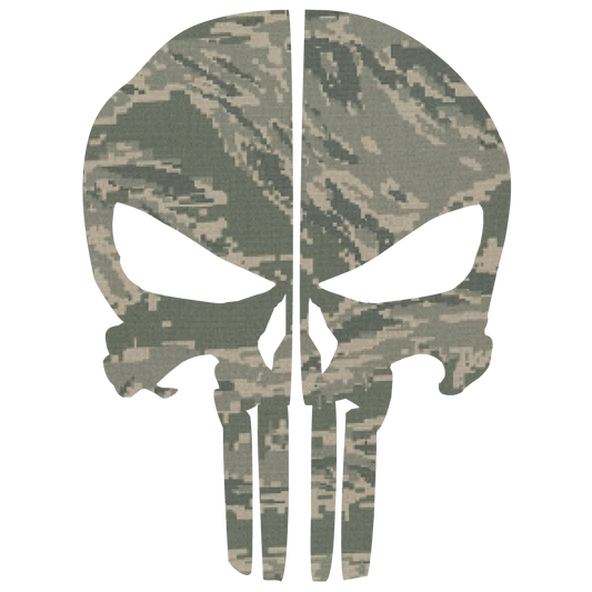 AIR FORCE DIGITAL CAMO PUNISHER SKULL REAR HELMET REFLECTIVE HELMET DECAL
