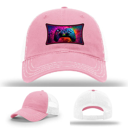 Next Level Gamer Leather Patch Hat Controller Graphic