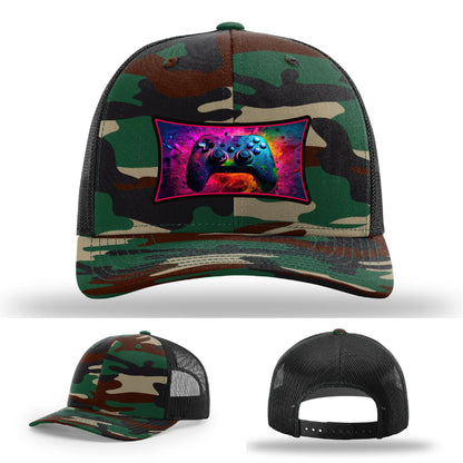 Next Level Gamer Leather Patch Hat Controller Graphic