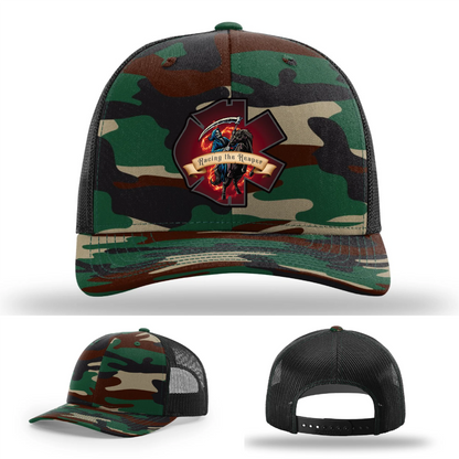 Fire and EMS Reaper Leather Patch Hat