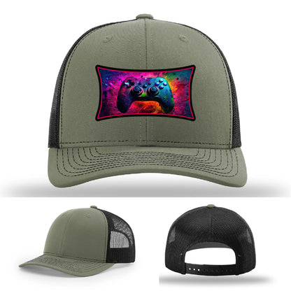Next Level Gamer Leather Patch Hat Controller Graphic