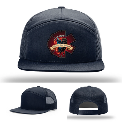 Fire and EMS Reaper Leather Patch Hat