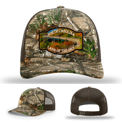 Land of the Sky Leather Patch Hat North Carolina