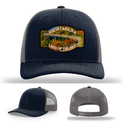 Land of the Sky Leather Patch Hat North Carolina