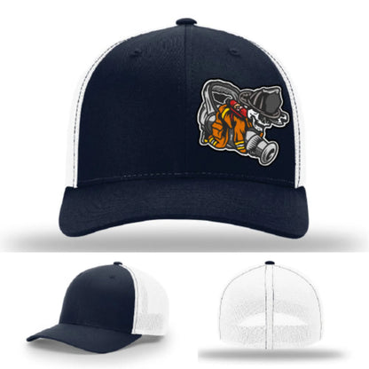Straight Stream Psycho Firefighter Leather Patch Hat