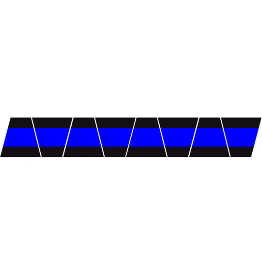 BLACK/BLUE TRIPLE STRIPE REFLECTIVE HELMET (TET) TETRAHEDRON 8 PACK