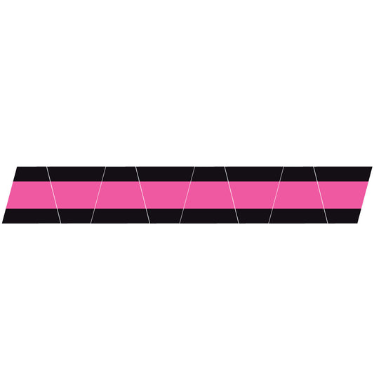 BLACK/PINK TRIPLE STRIPE REFLECTIVE HELMET (TET) TETRAHEDRON 8 PACK