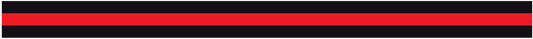 BLACK & RED TRIPLE STRIPE REFLECTIVE HELMET TRIM