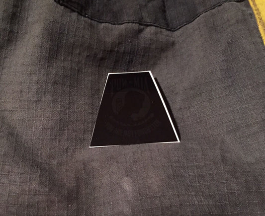 BLACKED OUT POW MIA REFLECTIVE HELMET (TET) TETRAHEDRON
