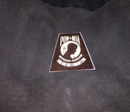 BLACKED OUT POW MIA REFLECTIVE HELMET (TET) TETRAHEDRON