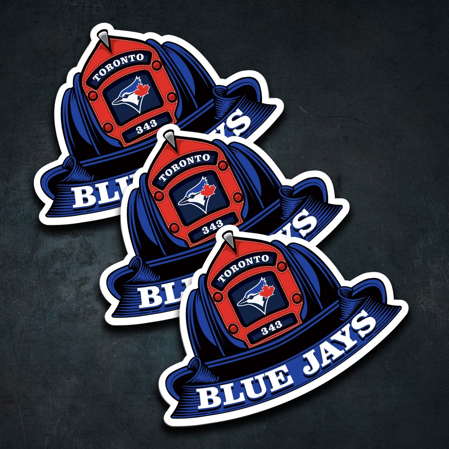 MLB (AMERICAN LEAGUE) Fire Helmet Sticker - 3 PACK