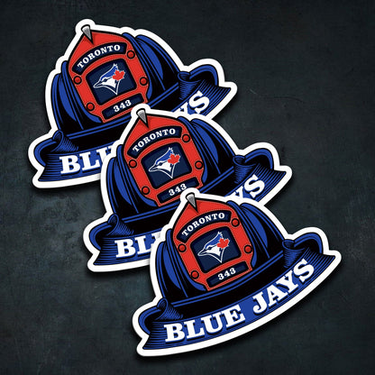 MLB (AMERICAN LEAGUE) Fire Helmet Sticker - 3 PACK