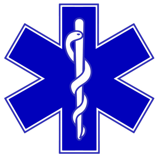 BLUE STAR OF LIFE REFLECTIVE HELMET DECAL