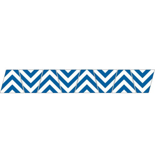 BLUE/WHITE CHEVRON STRIPE REFLECTIVE HELMET (TET) TETRAHEDRON 8 PACK
