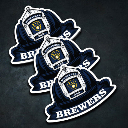MLB (NATIONAL LEAGUE) Fire Helmet Sticker - 3 PACK