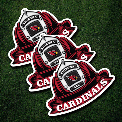 NFL Fire Helmet Sticker - 3 PACK