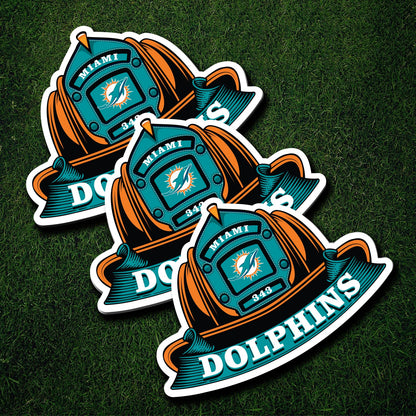 NFL Fire Helmet Sticker - 3 PACK