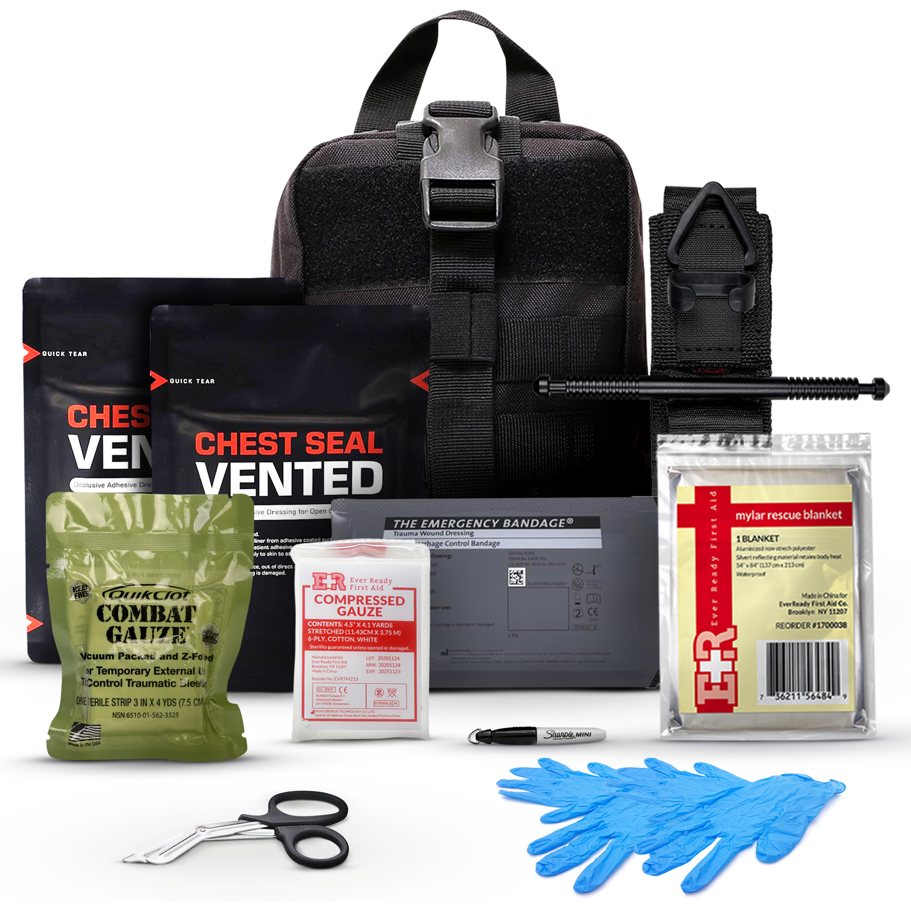 Premium Trauma IFAK Compact Kit with CAT Tourniquet & Chest Seals – 1st ...