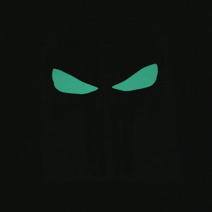 PUNISHER SKULL GLOW EYES REAR HELMET REFLECTIVE HELMET DECAL