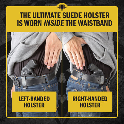 The Ultimate Suede Leather IWB Holster - J Frame / 38 Special - Lifetime Warranty - Made in USA