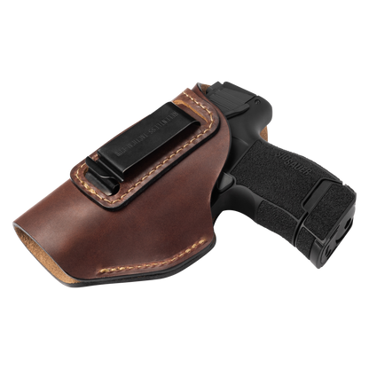 The Defender Leather IWB Holster | Fits Glock 42 | P365 | Hellcat | Lifetime Warranty | Made in USA