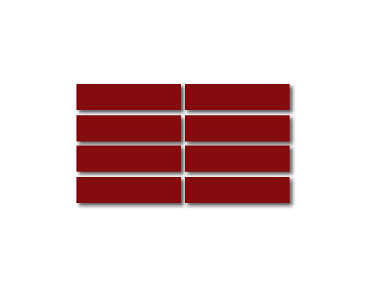 MATTE RED REFLECTIVE HELMET BAR 8 PACK
